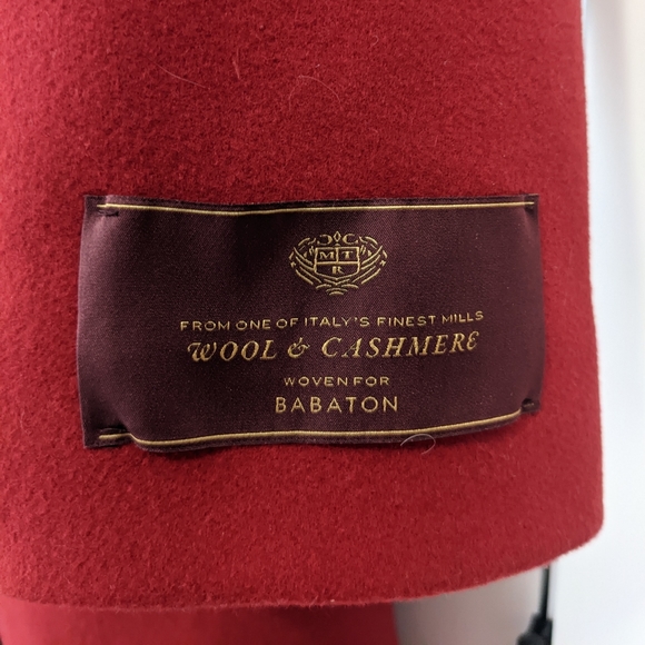 NWT Babaton (Aritzia) Ruby Red Italian Wool & Cashmere Coat - Size Medium - Picture 2 of 9